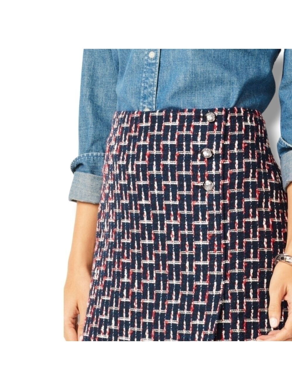 Talbots Boucle  Wrap Skirt